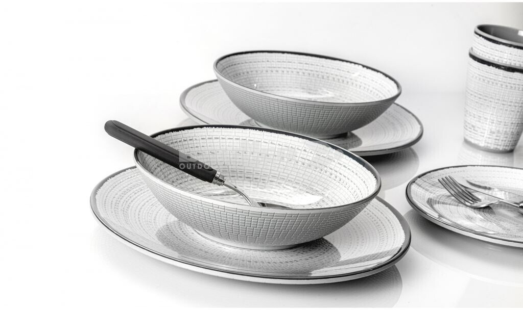 Brunner Set Posate Tivoli 16 Pezzi | Stoviglie Infrangibili In Melamina | Outdoor, Campeggio E Giardino