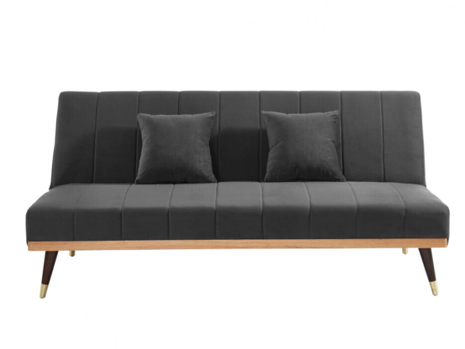 Vente-unique 3-seater KERBI velvet anthracite