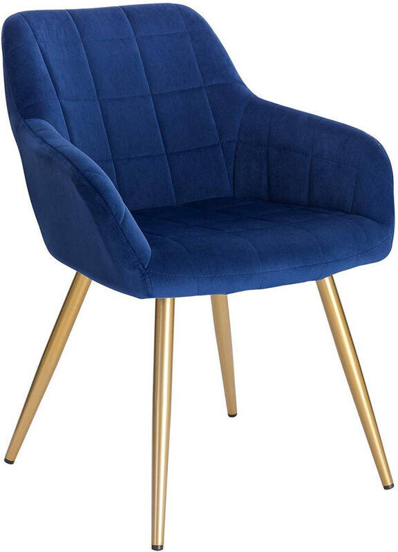 Woltu Velvet dining chair with golden legs