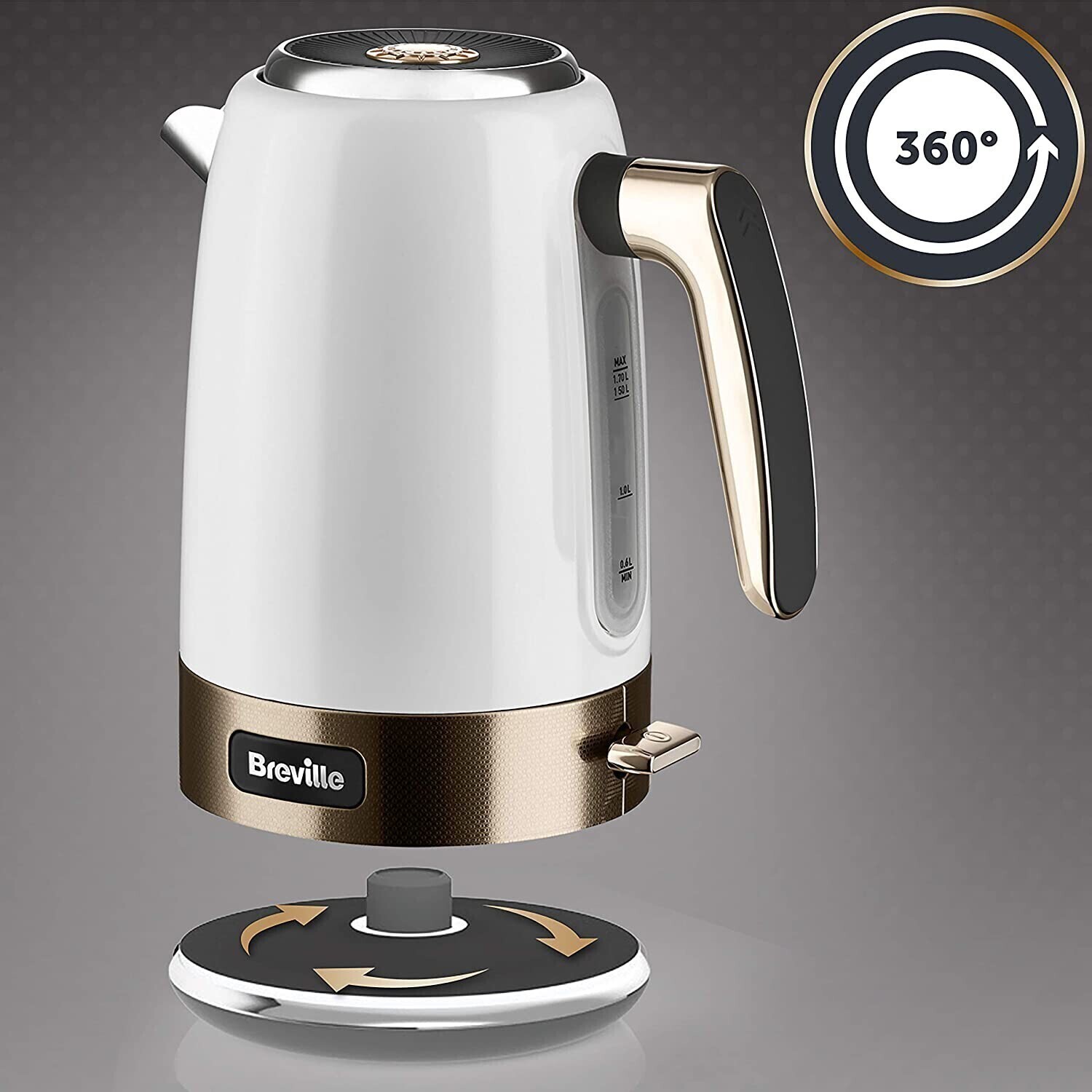 Buy Breville New York Collection Electric Jug Kettle White/Gold VKT142