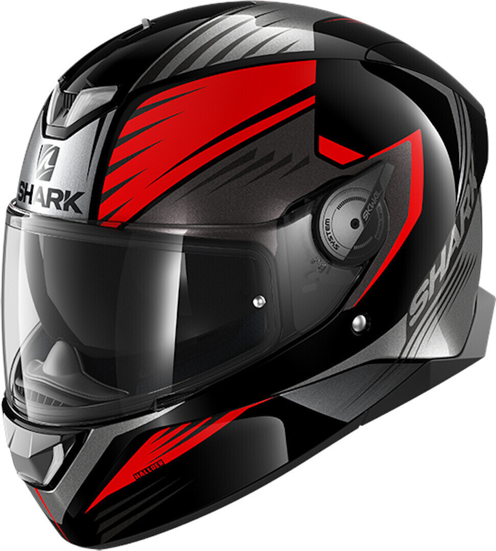 Photos - Motorcycle Helmet SHARK Skwal 2 Hallder Black/Red 