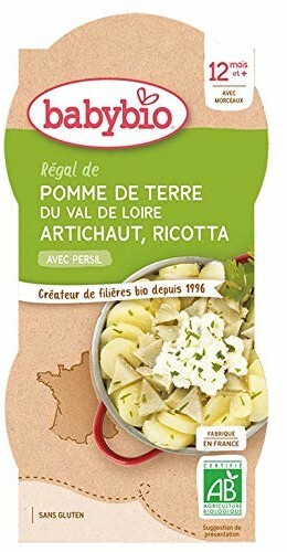 Babybio Légumes - Pomme de terre, artichaut et ricotta (2x200 g)