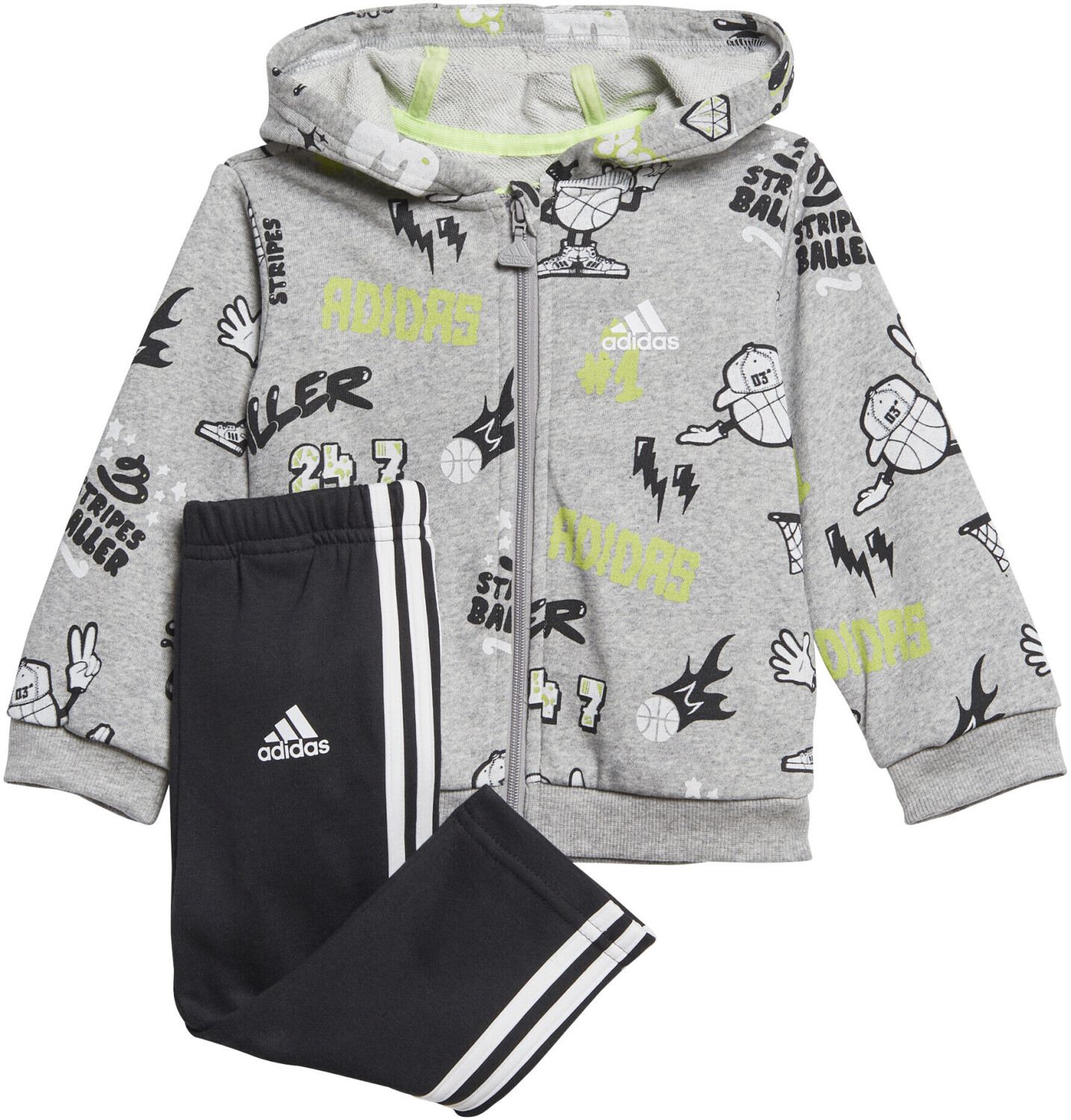 Adidas French Terry Graphic Tracksuit medium grey/heather white desde 19,99 â¬ | Compara precios 