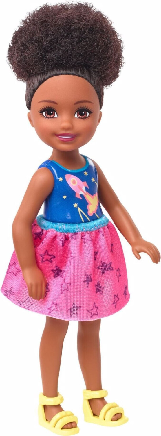 Barbie Club Chelsea Doll - Brunette Doll with Space-Themed Graphic (GHV62)
