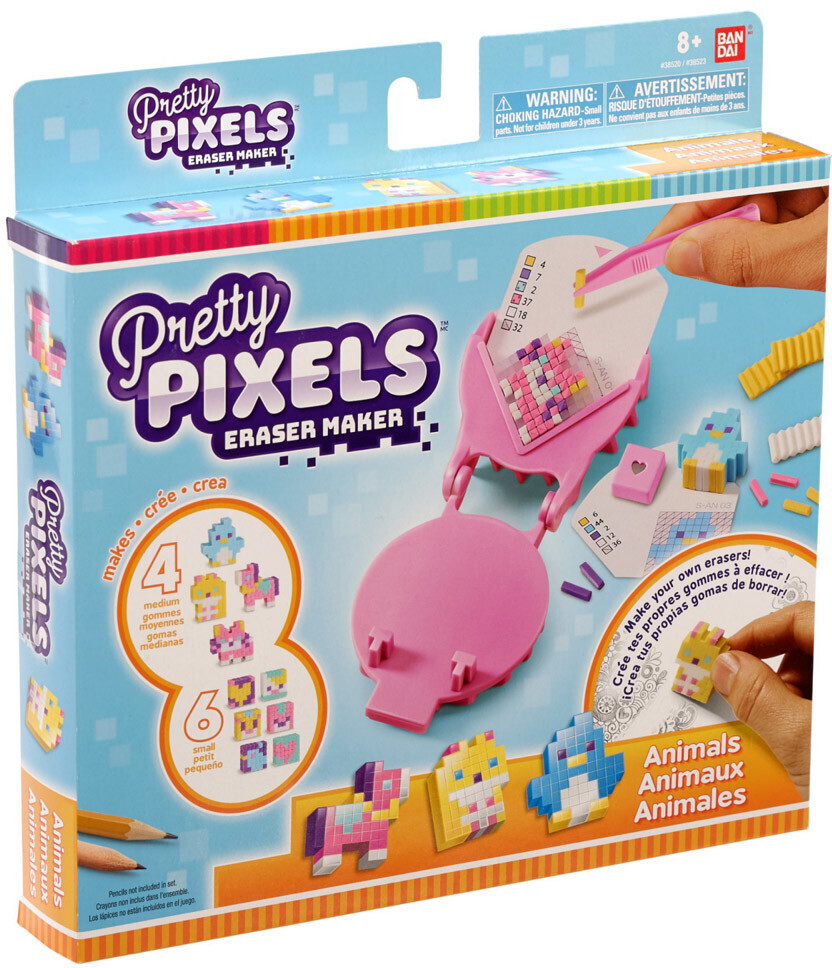 Bandai Fabrique à gommes Pretty Pixels - Set de démarrage animaux