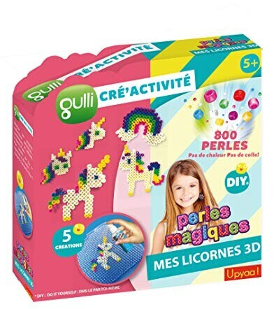 Upyaa ! Gulli Cré'activités Perles magiques - Mes licornes 3D