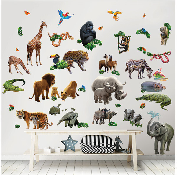 Walltastic Stickers monde de la jungle