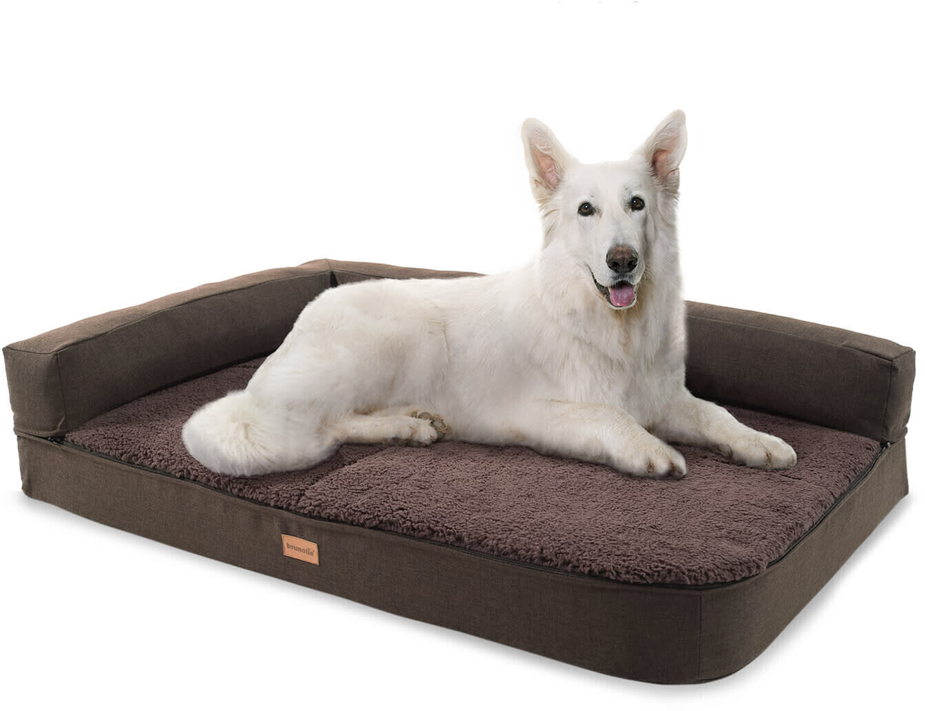 Brunolie Odin Orthopedic Dog Sofa L 120x80cm Dark Brown