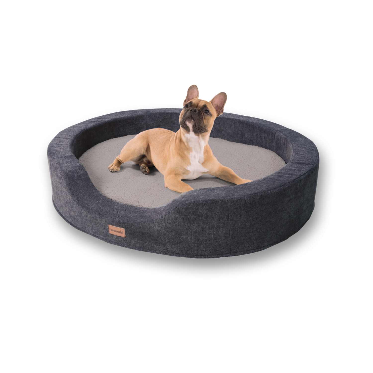 Brunolie Lotte Dog Bed L 100x80cm Grey