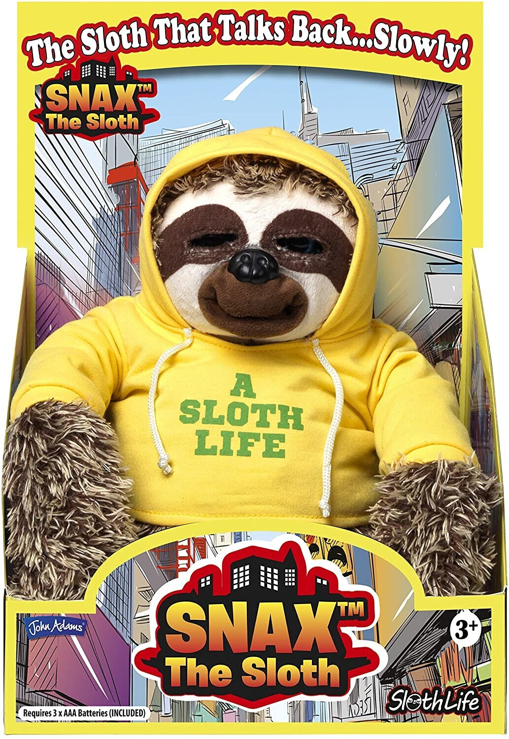 Photos - Soft Toy John Adams Snax the Sloth 