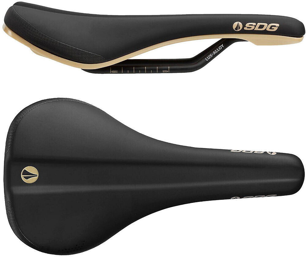 SDG Bel Air 3.0 Lux-Alloy Saddle - black/Tan - 140mm Wide 140mm Wide