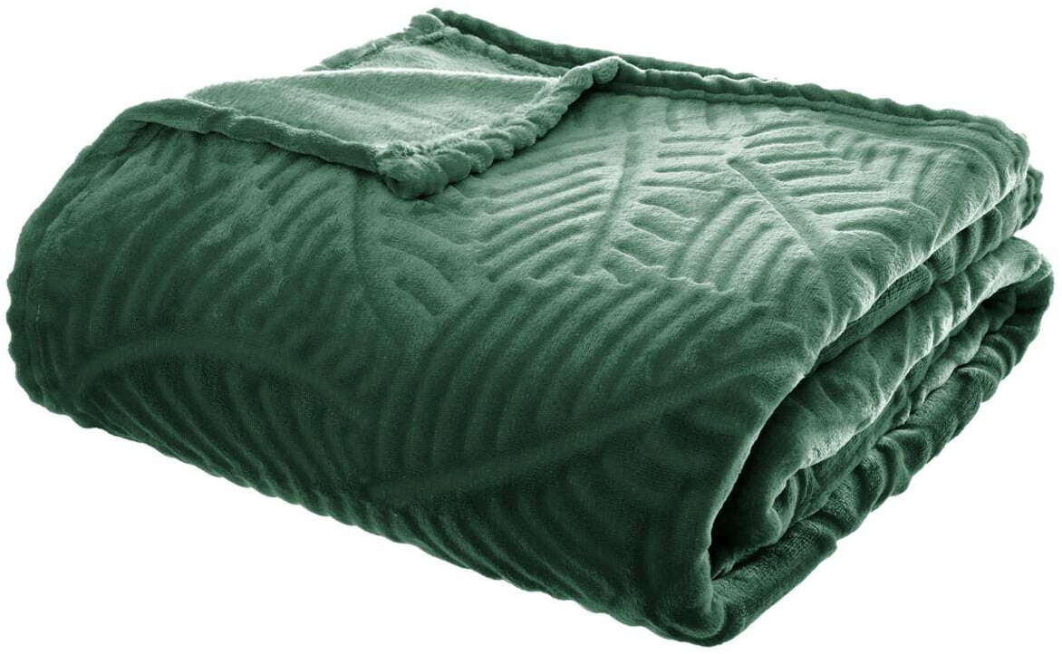 Atmosphera Plaid feuille 220 x 240 cm vert
