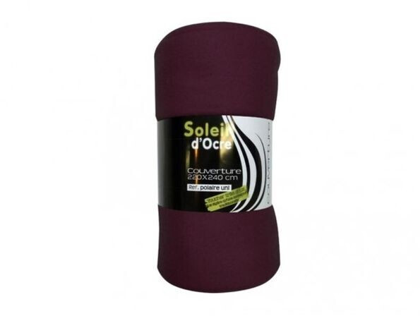 Soleil d'Ocre Plaid polaire 220 x 240 cm violet