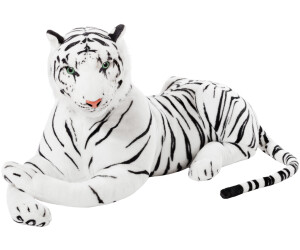BRUBAKER Plüsch Tiger 60cm Weiß oder Braun Plüschtiger Stofftiger Kuscheltiger 