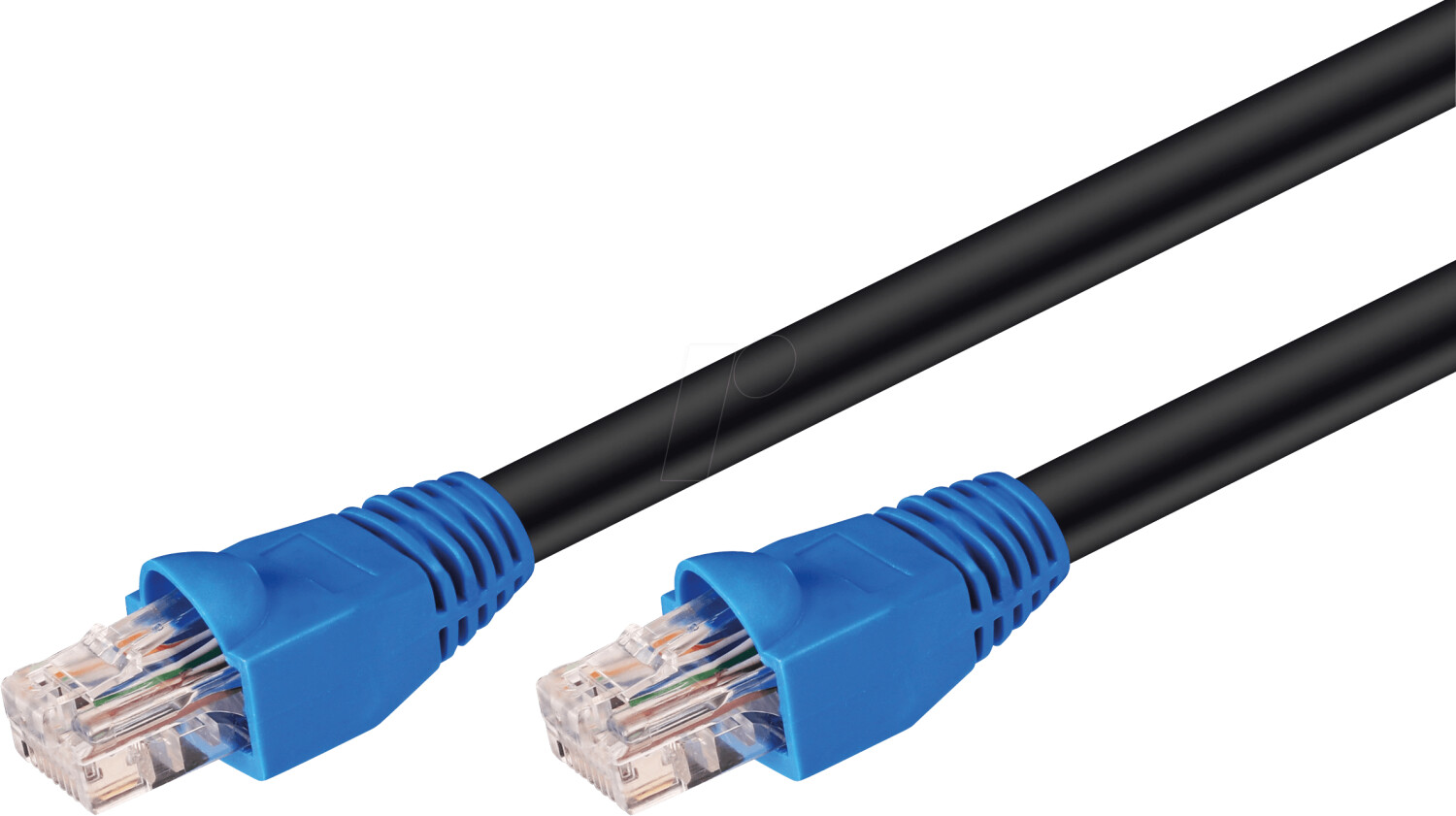 Photos - Ethernet Cable Goobay CAT 6 Outdoor 50m Black 