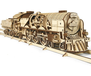 UGEARS Modellbausatz Dampflokomotive Lokomotive mit Tender 