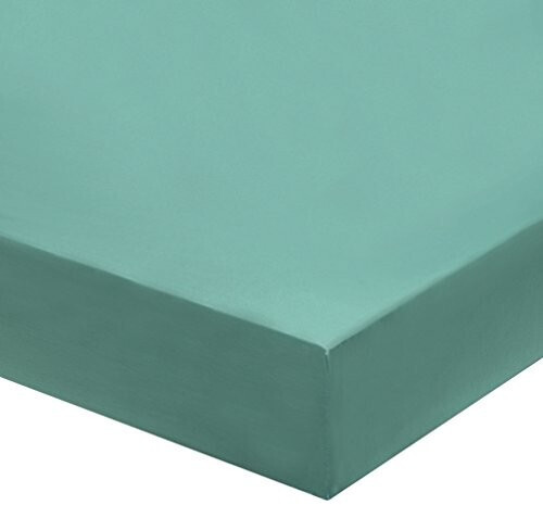 Blanc Des Vosges Drap housse en percale easy bleu canard 180 x 200 cm