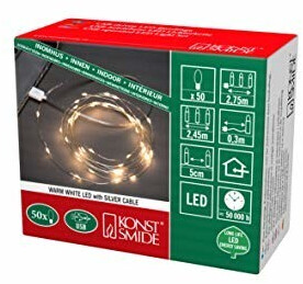 Konstsmide Micro-LED-Drahtlichterkette USB 2,45m silber 50 LEDs warmweiß  (1770-190) ab 5,83 €