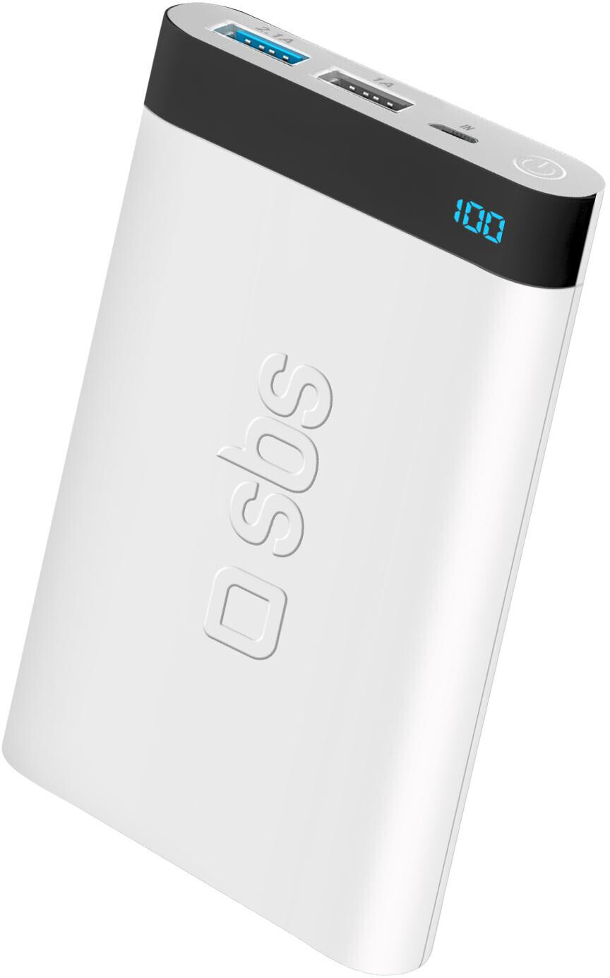 SBS Mobile Pocket Power bank LED 5000mAh White
