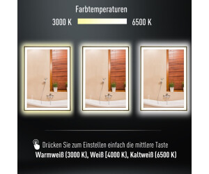 kleankin Antibeschlag Wandspiegel LED Licht Touch-Schalter 3  Farbtemperaturen (834-205) ab 86,90 €
