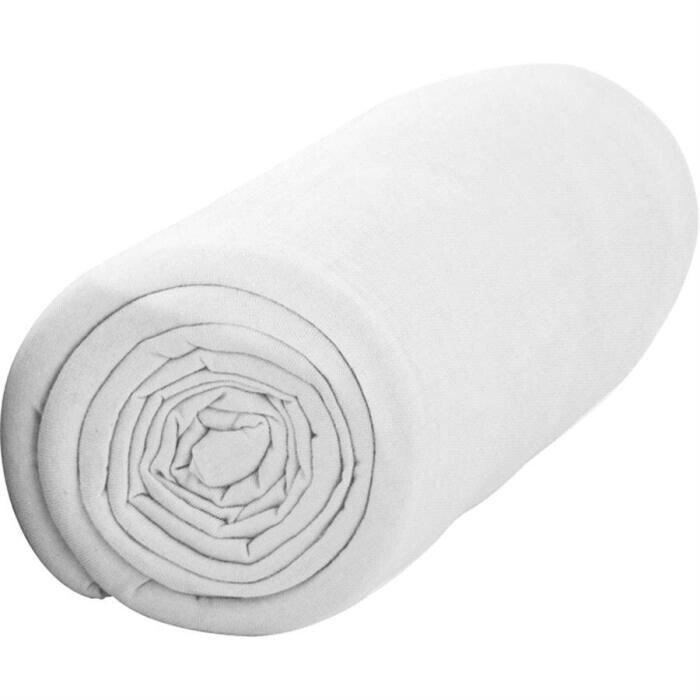 Today Drap housse premium en coton 90 x 190 cm blanc
