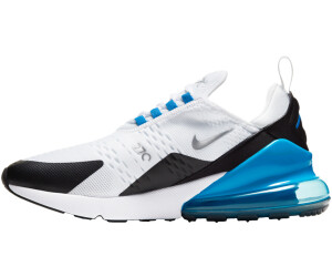 white and light blue air max 270