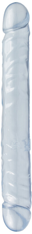 Doc Johnson Crystal Jellies Jr Double Dong blau