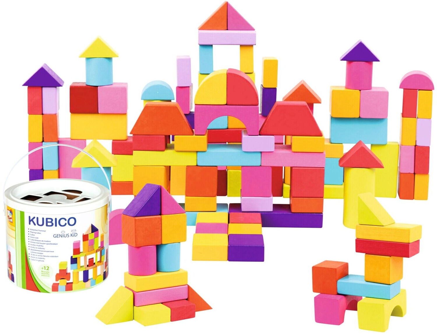 Bino Kubico Genius Kid Building Blocks 100 pieces multicolor