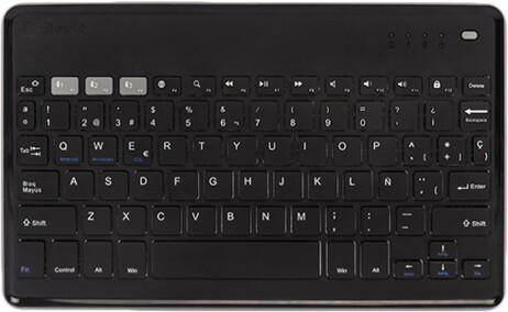 Silver HT Wireless BT Keyboard dark grey