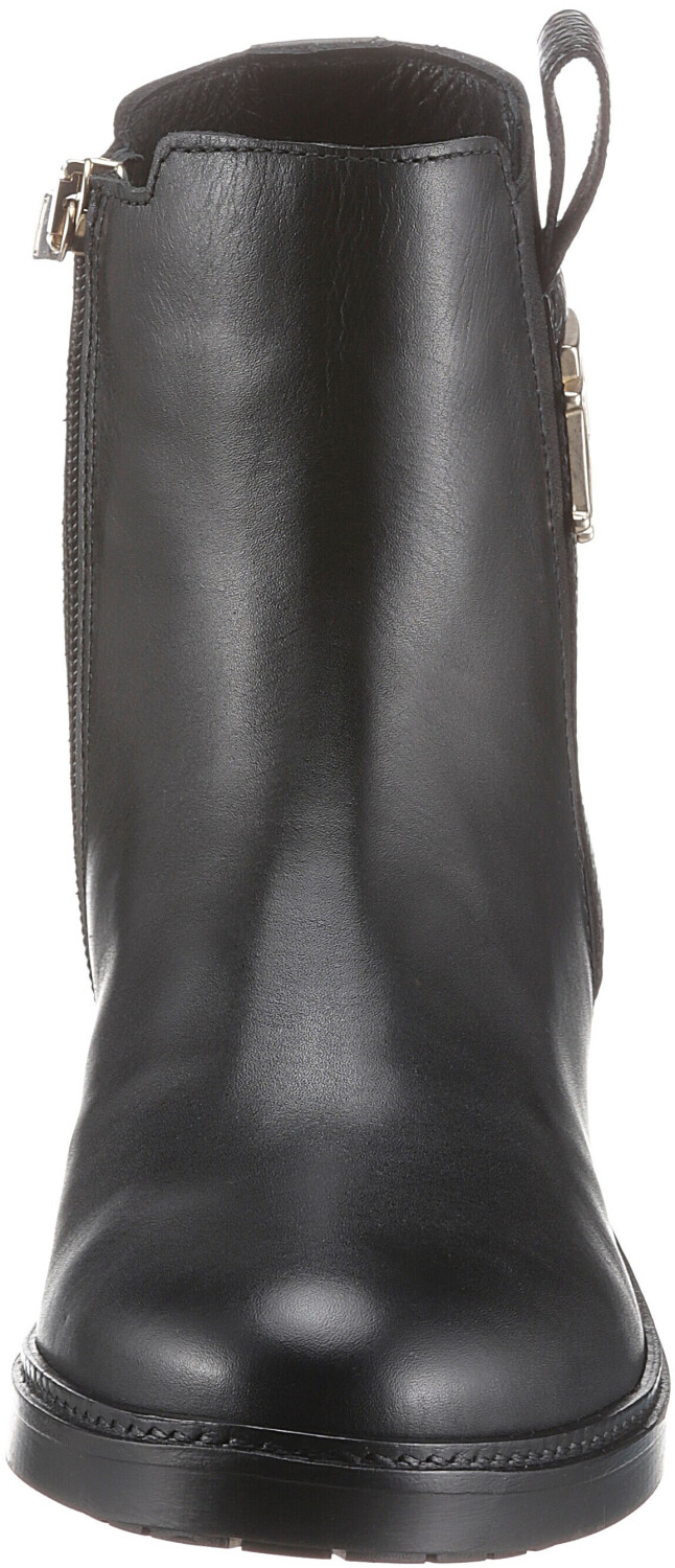 tommy hilfiger polished leather flat boot