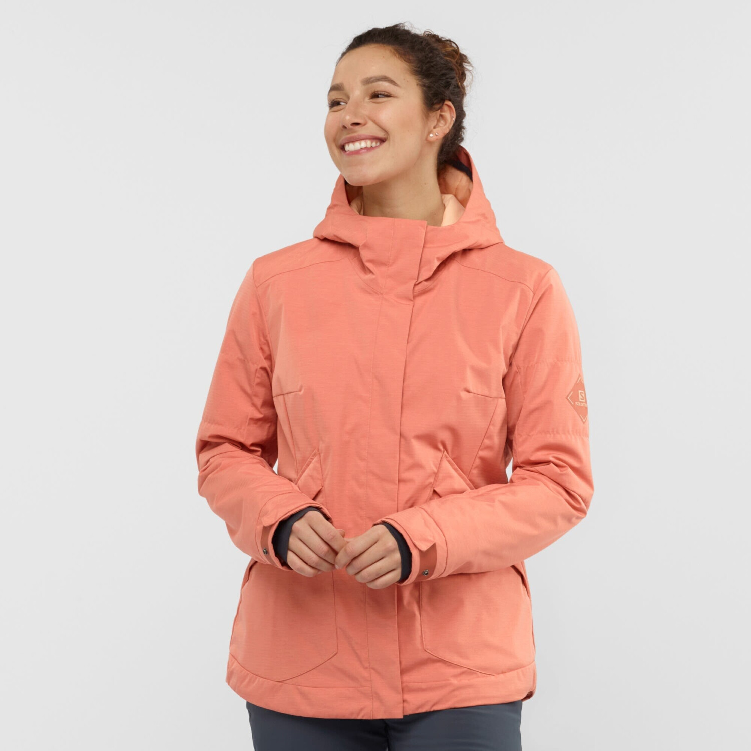 Salomon Snow Rebel Jacket W brick dust heather au meilleur prix sur