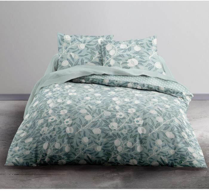 Today Parure de lit sunshine floral 240 x 260 cm bleu