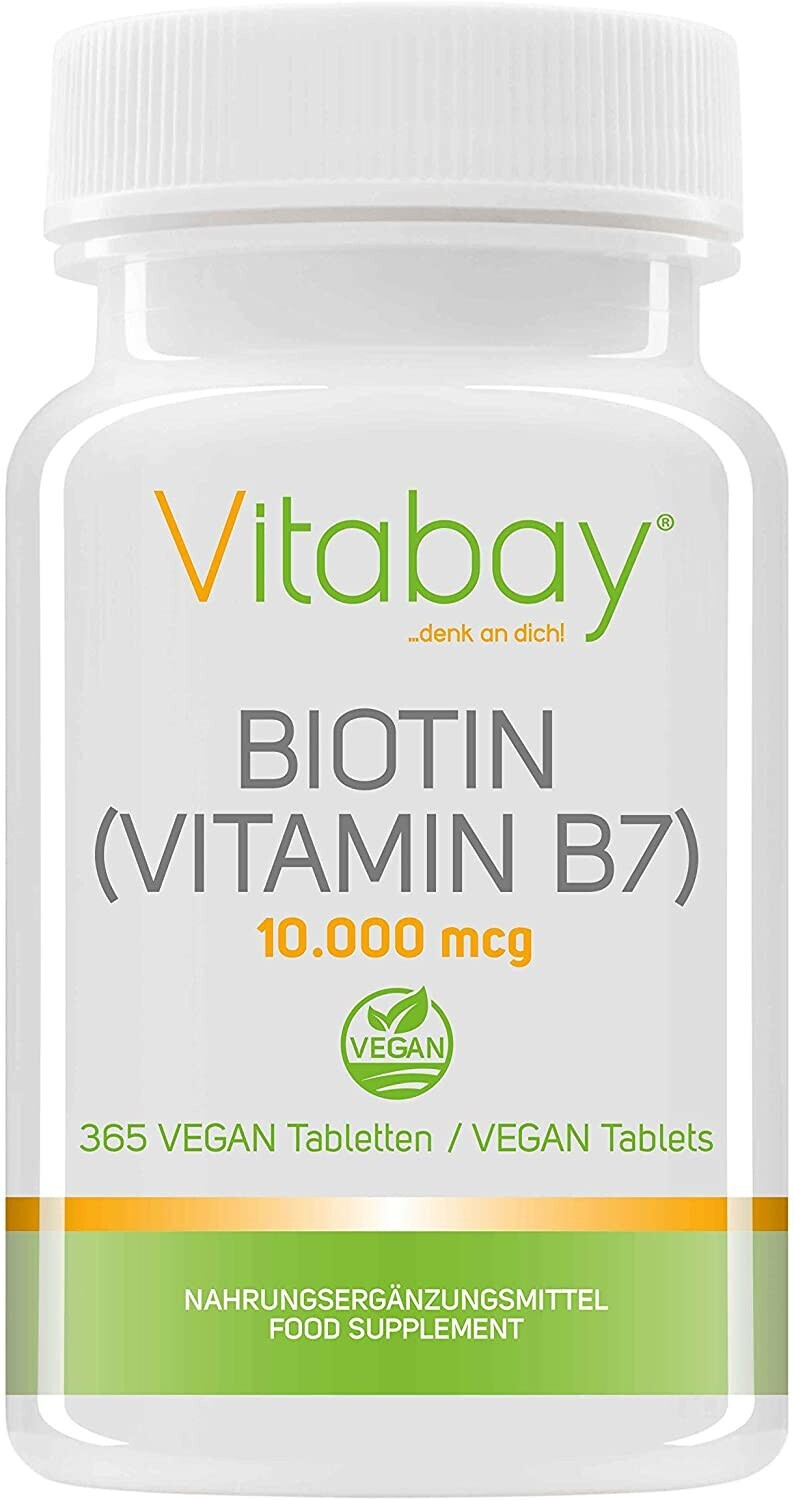 Vitabay Biotin Vitamin B7 10000mg Tabletten (365 Stk.) ab 15,99
