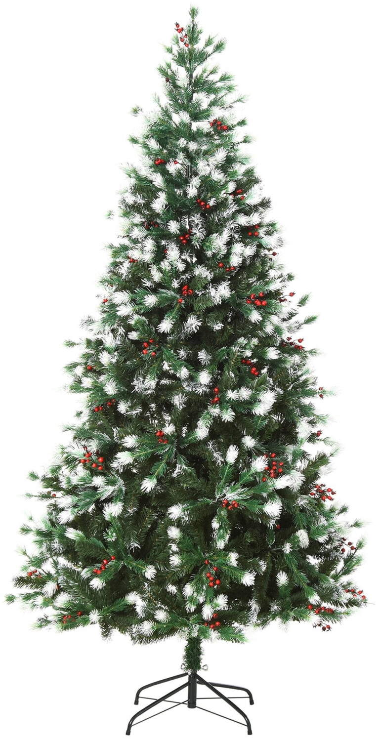 HomCom Sapin de Noël artificiel enneigé 836 branches 180 cm