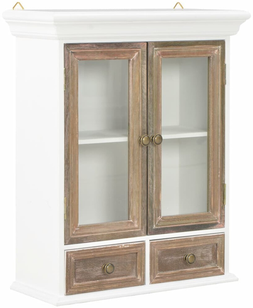 Photos - Kitchen System VidaXL Wall Cabinet 49 x 22 x 59 cm White/Solid Wood 