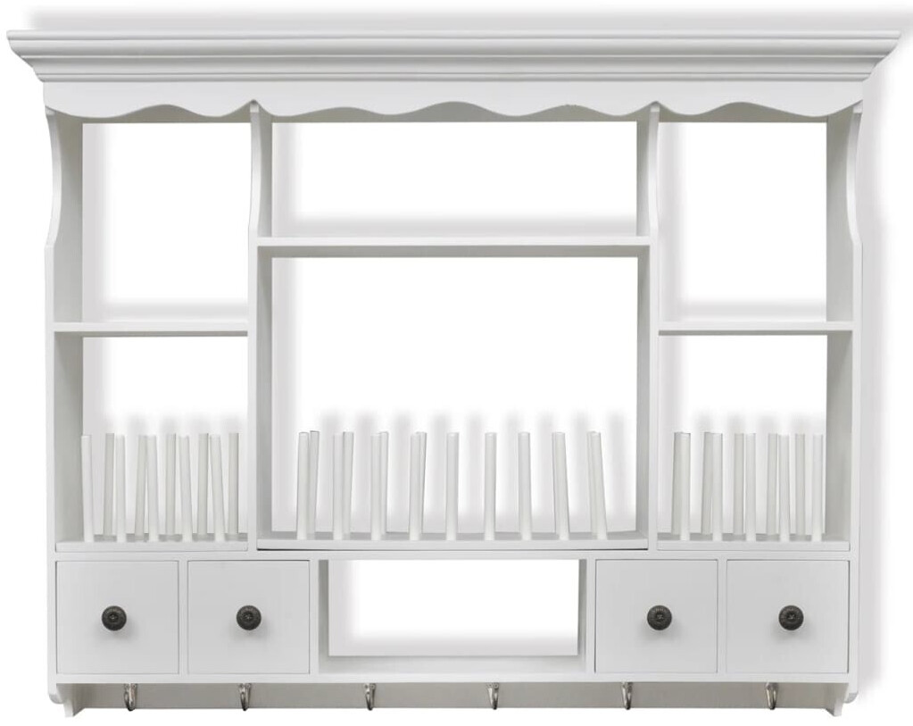 VidaXL Armoire murale classique bois blanc