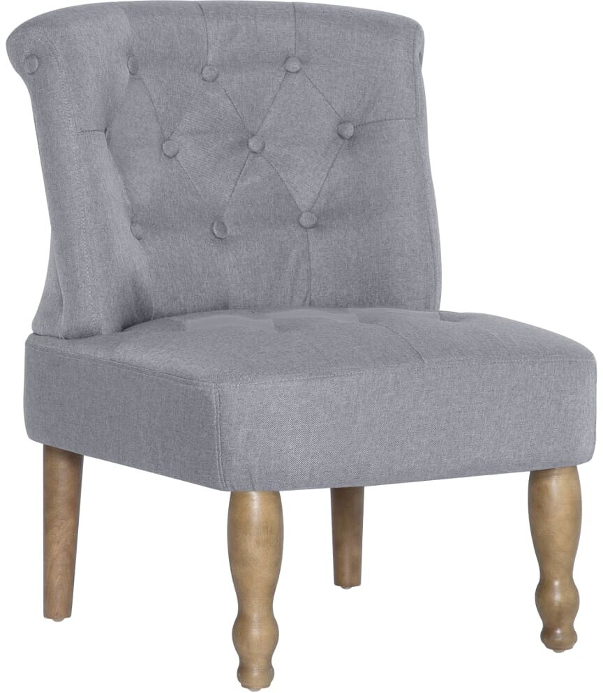vidaXL Chaise française en tissu gris clair