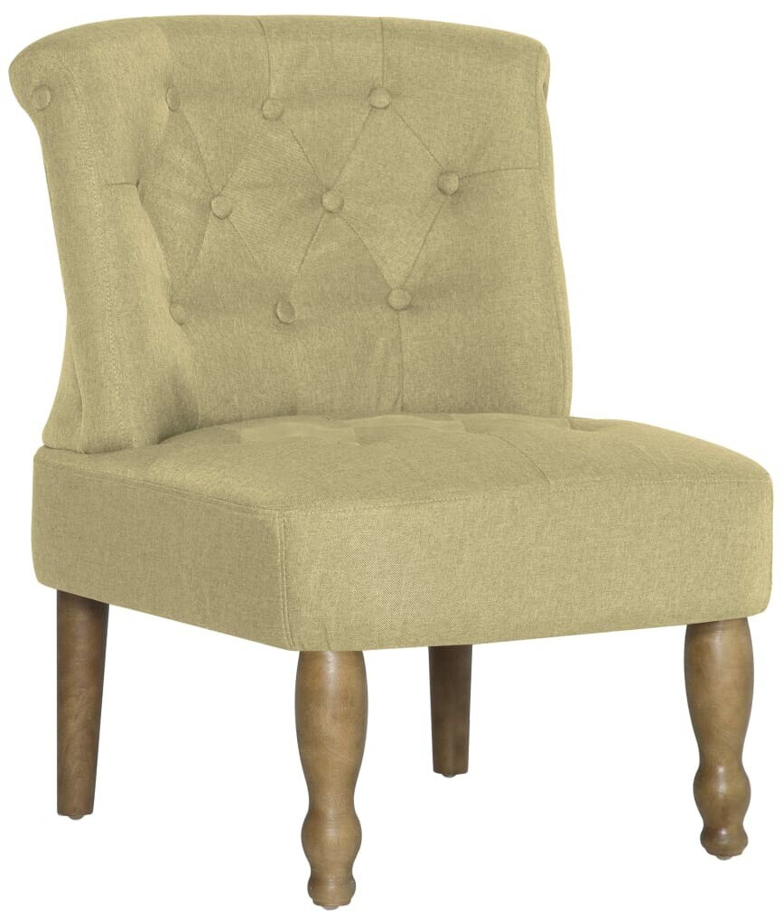vidaXL Chaise française en tissu vert