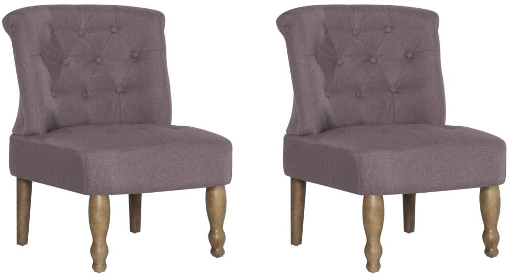 vidaXL Chaise française en tissu taupe