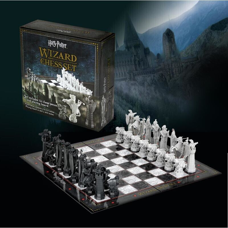 The Noble Collection Harry Potter Wizard Chess Set - 32 Detailed Playing  Pieces - Officially Licensed Harry Potter Film Set Movie Props Toys Gifts