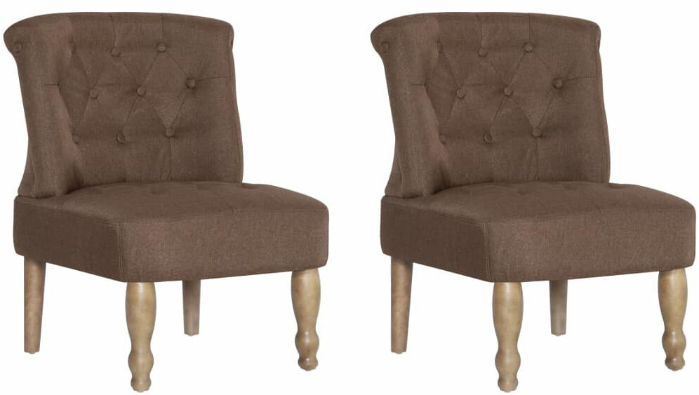 vidaXL Chaise française en tissu marron