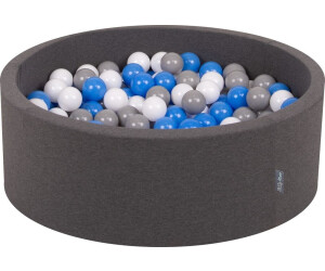 SELONIS Piscine à Balles Ronde 90x30 Cm En Mousse – Sans Balles, Gris Clair, Idéale Bébé & Enfant Dès 9 Mois