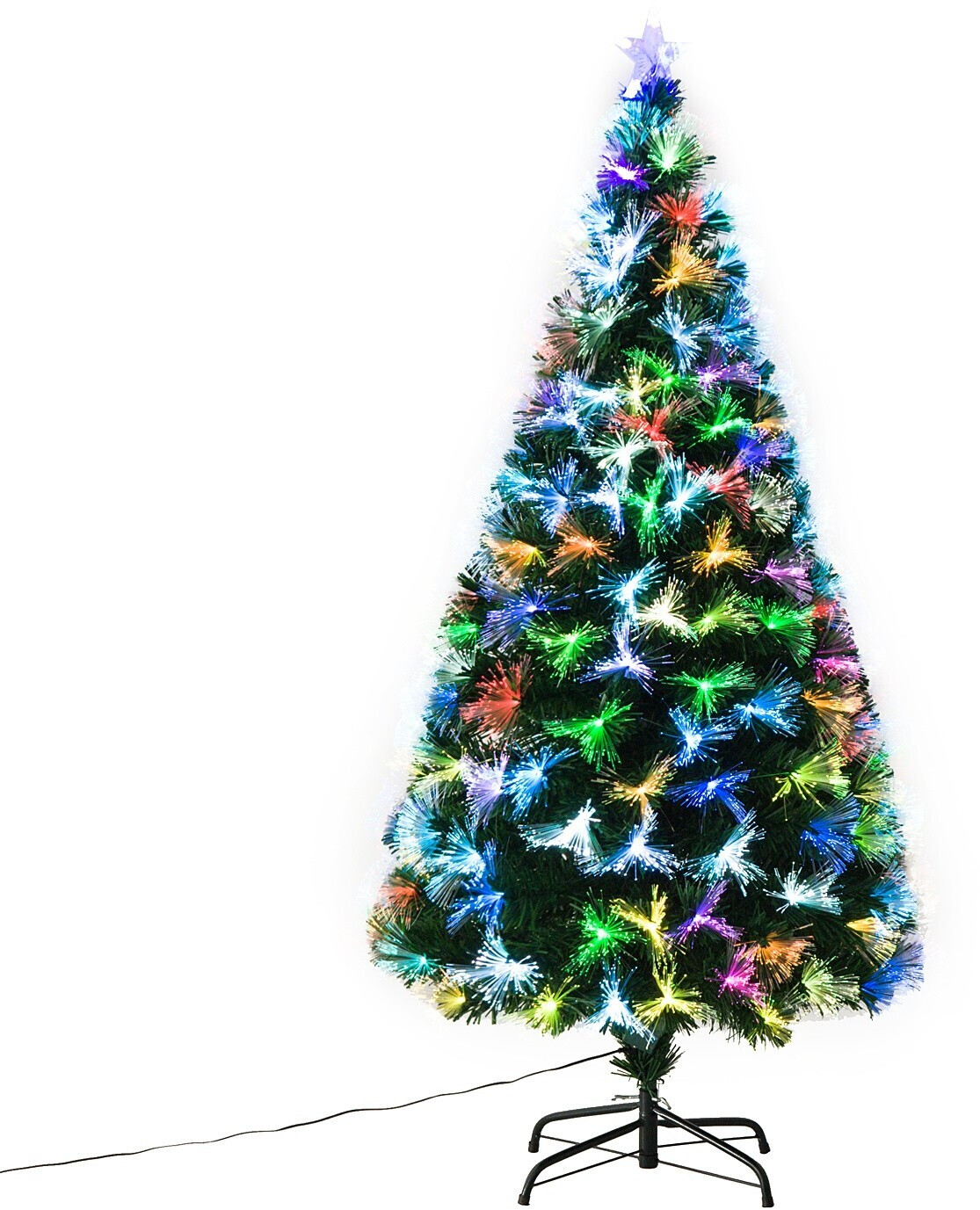 HomCom Sapin de Noël artificiel lumineux 150 cm