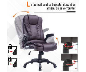 Fauteuil De Bureau Massant Chauffant Pivotant 360° - Chaise - Fauteuil  bureau BUT