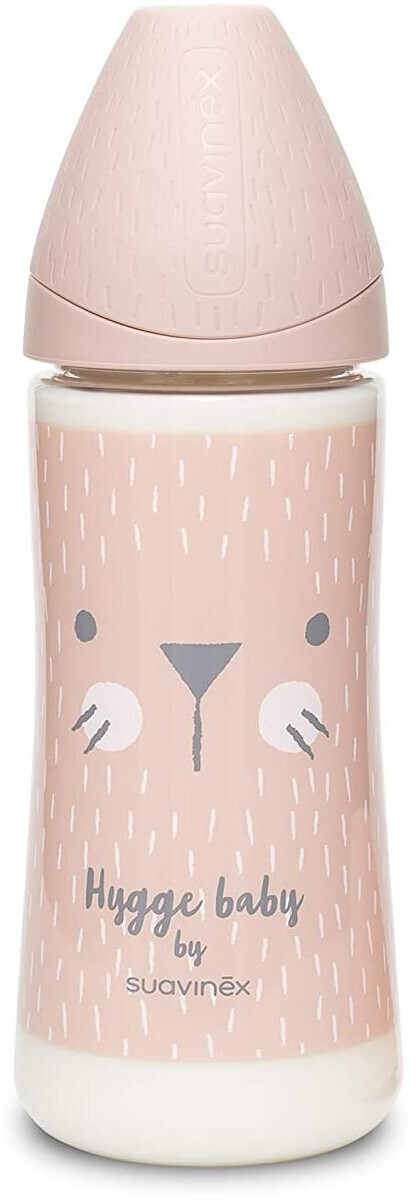 Suavinex Baby Bottle Hygge Bunny (360 ml) Pink