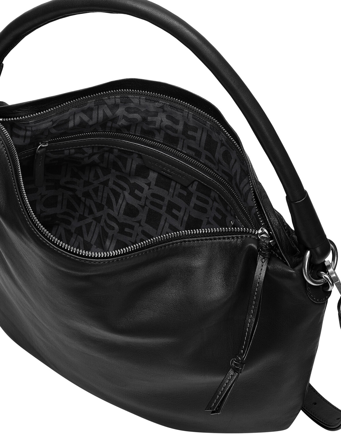 Borsa Hobo Liebeskind Fab 3 Chain: Pelle Morbida, Colore Cioccolato, Media (23x29.5x9cm)