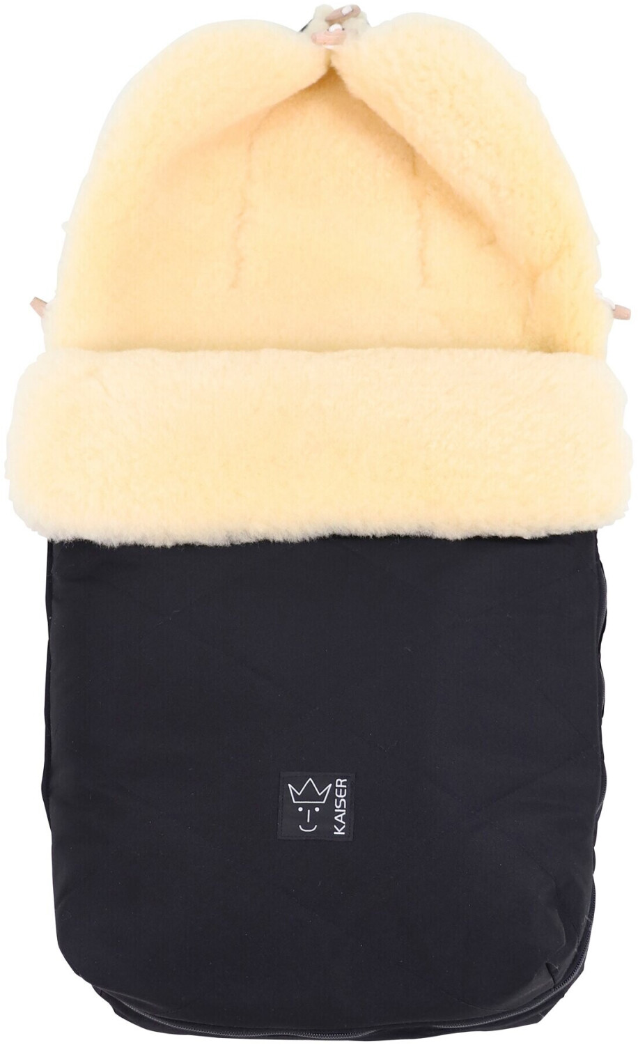 Kaiser Universal Lambskin Foot Muff Natura II for Pram, Buggys black