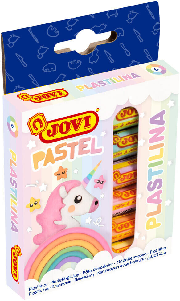 Jovi Plastilina modeling clay case 6 bars 15 gr. pastel