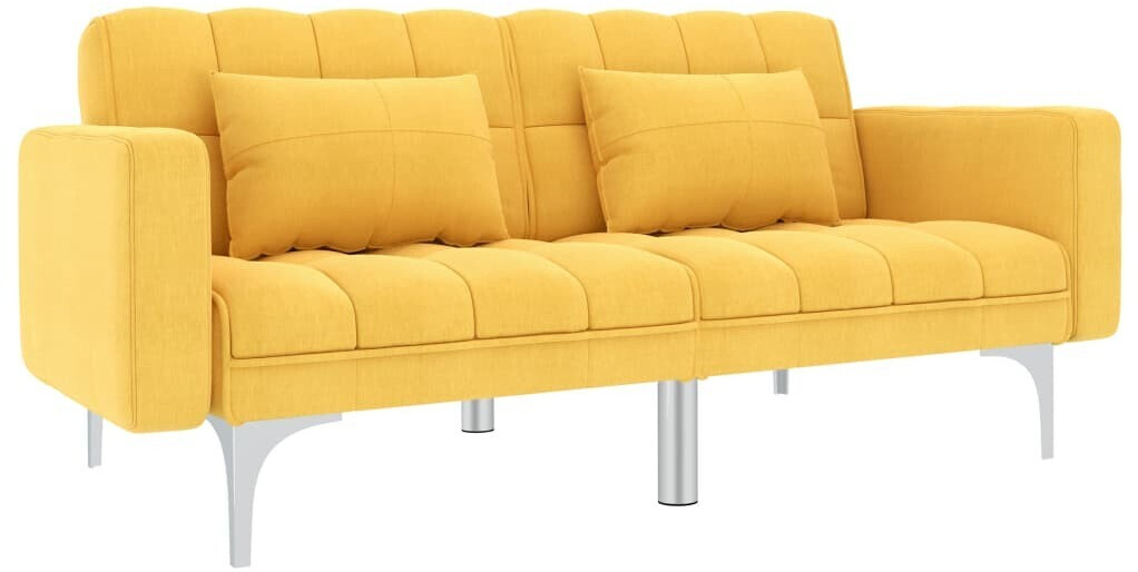 VidaXL Canapé-lit en tissu jaune