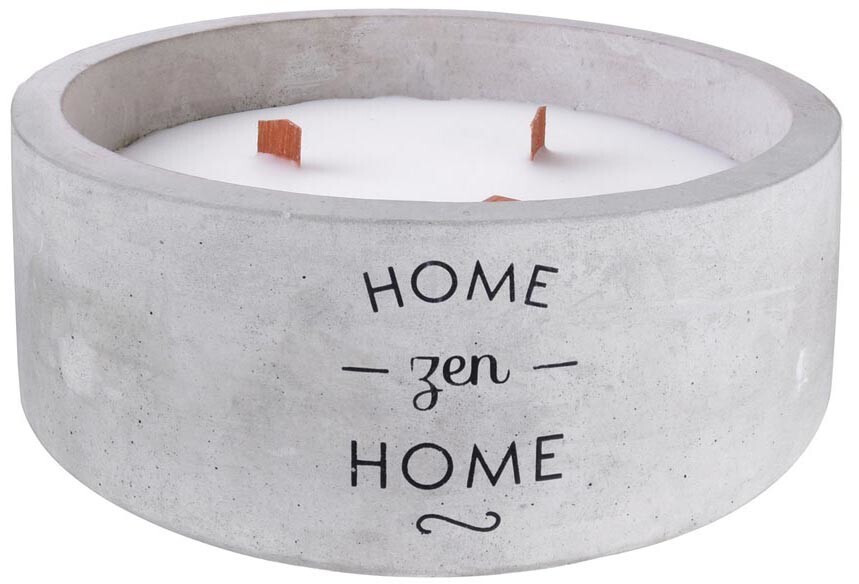 The home deco factory Bougie parfumée zen 3 mèches en bois